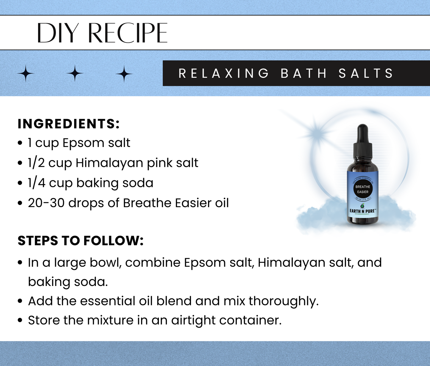 Earth N Pure Breathe Easier Essential Oil Blend – Respiratory Aromatherapy & Diffuser Oil