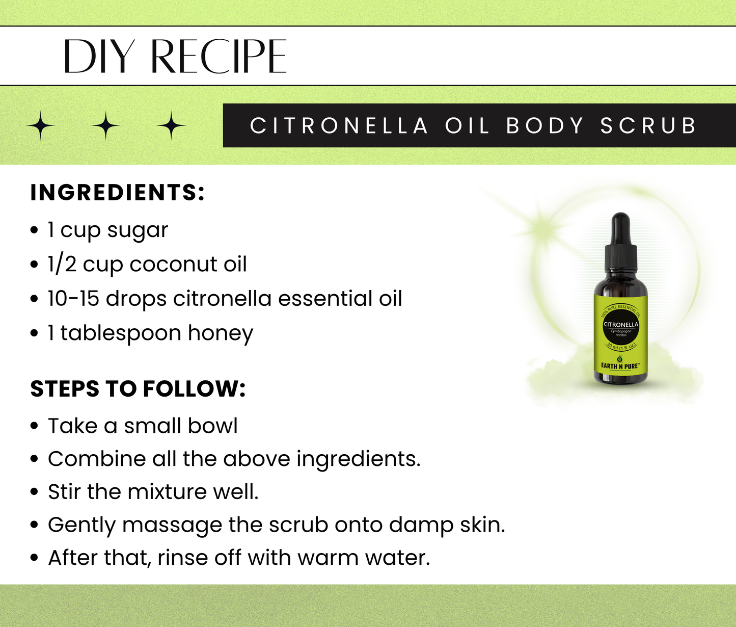 Earth n Pure Citronella Oil for Natural Outdoor Freshness Pack of 2