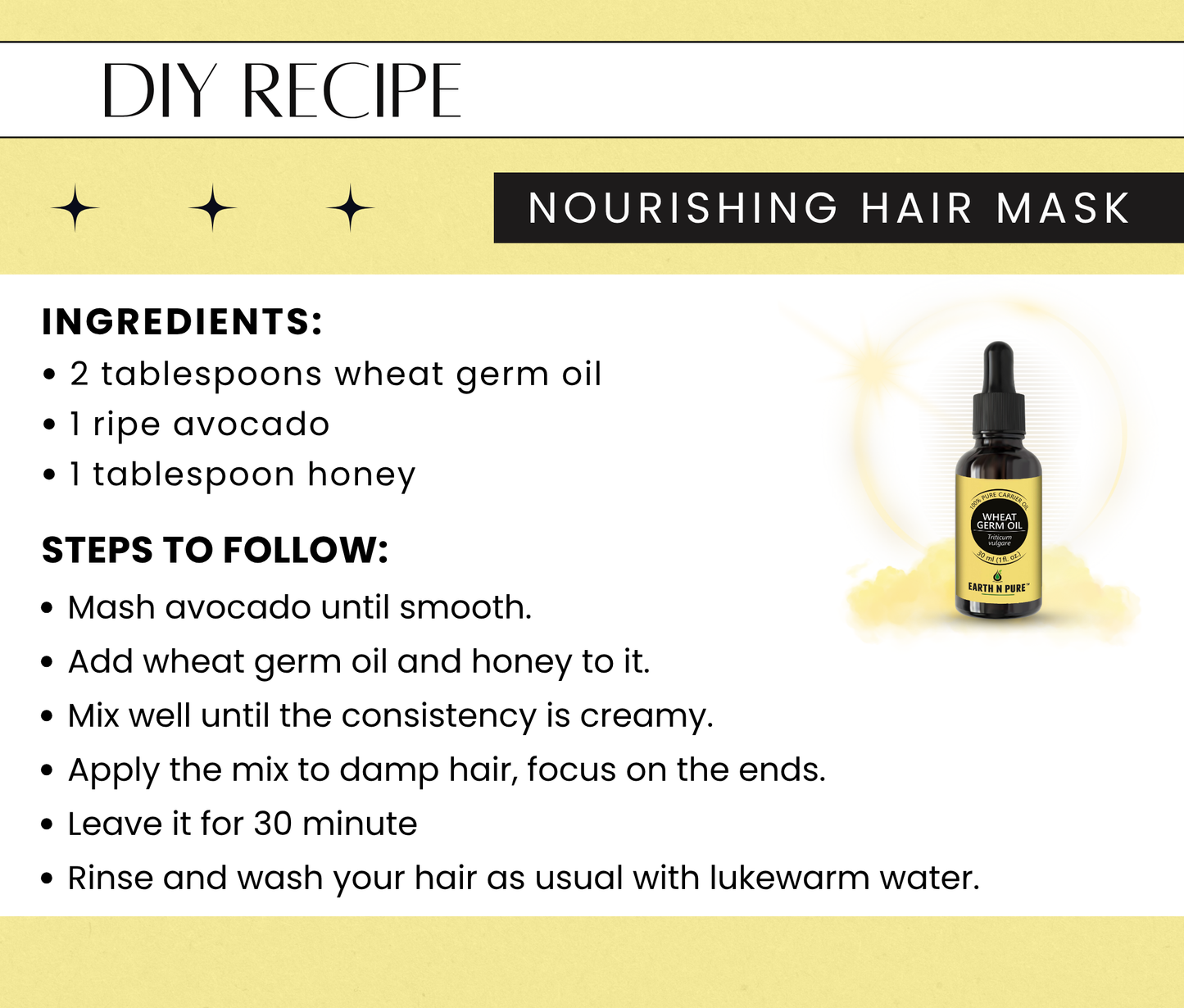 Earth N Pure Wheat Germ Oil – Cold Pressed, 100% Pure & Natural Skin and Hair Oil