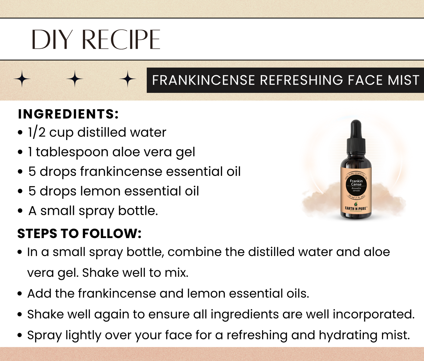 Earth N Pure Frankincense Oil – Pure Essential Oil for Skin, Hair & Wellness