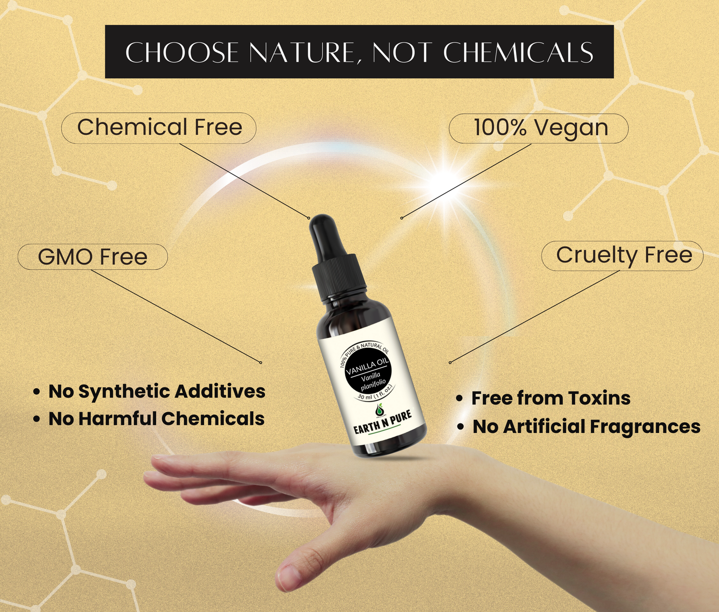 Earth N Pure Vanilla Essential Oil – Pure Aromatherapy Oil for Diffuser, Relaxation & Skin Care