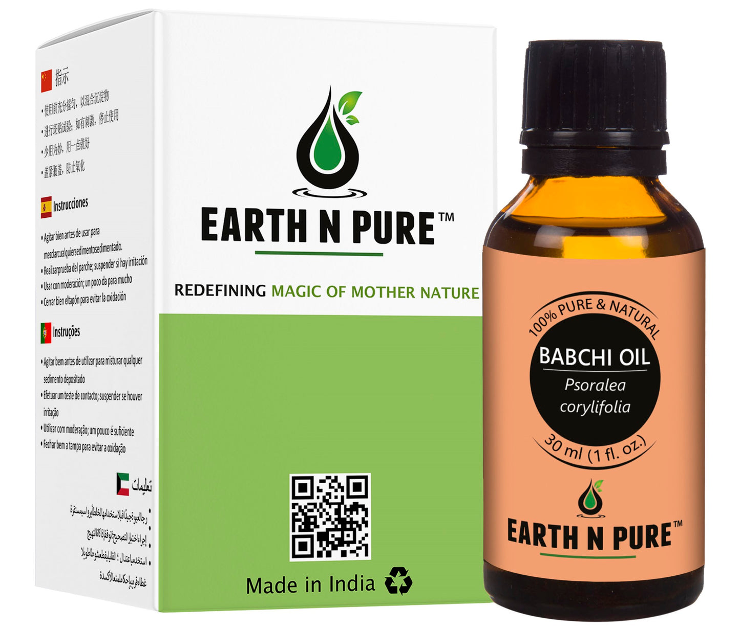 Earth N Pure Babchi (Bakuchiol) Oil – Natural Skin Care & Anti-Aging Oil