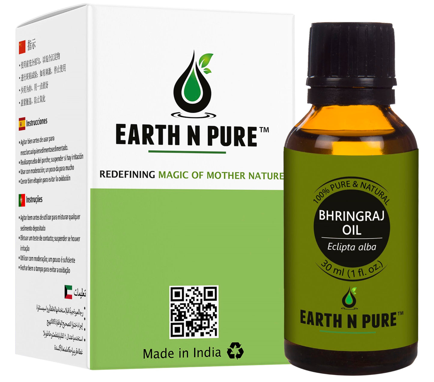 Earth N Pure Bhringraj Oil | Natural Hair Growth & Scalp Care