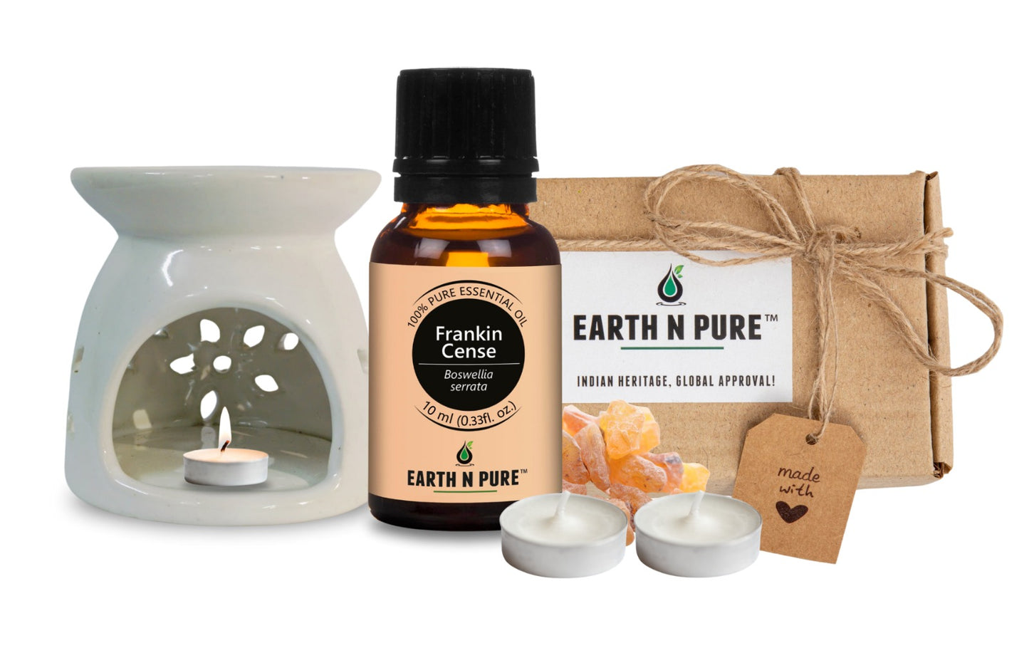 Earth N Pure Frankincense Essential Oil 10ml with Diffuser Set – Aromatherapy & Wellness