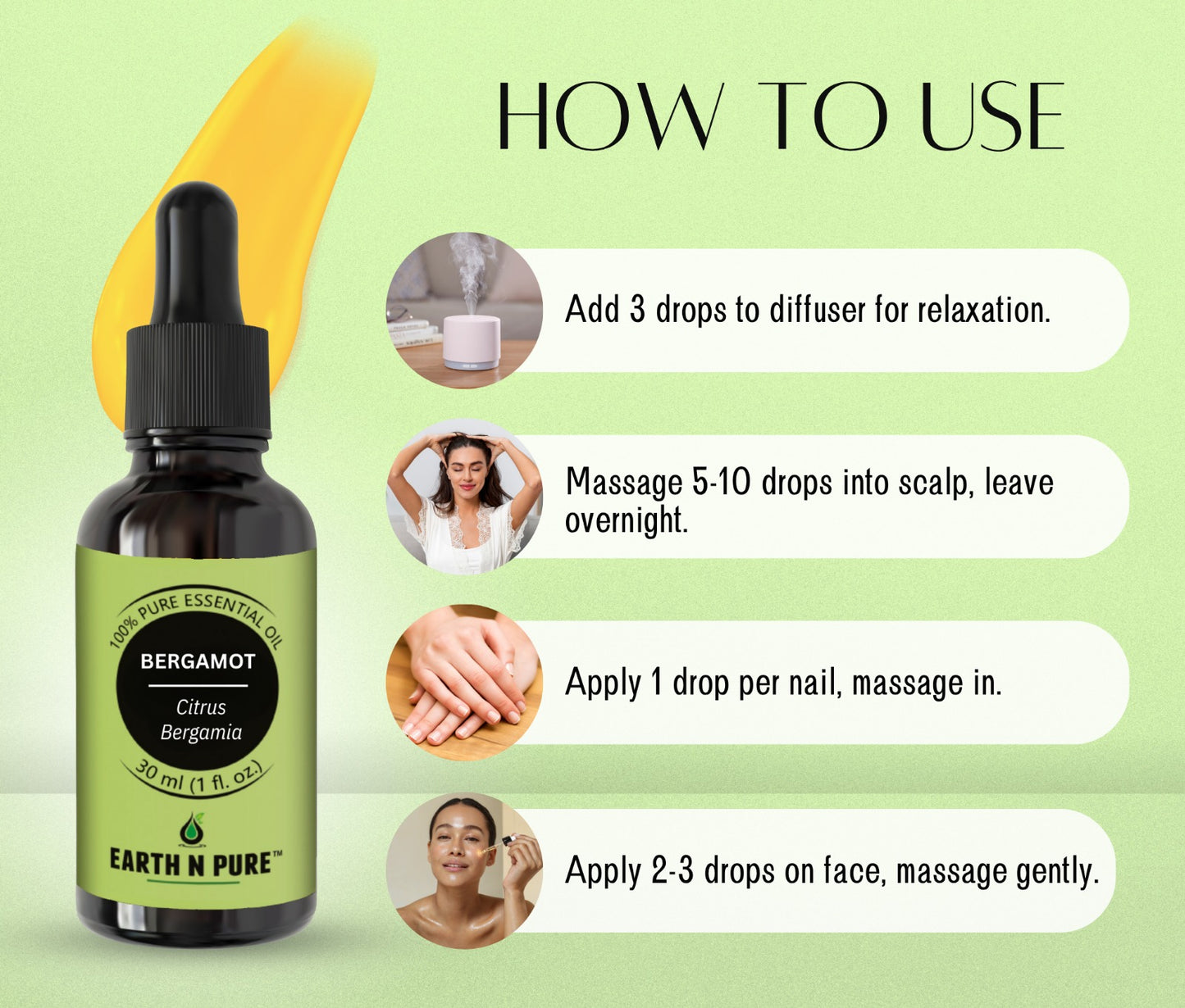 Buy Earth N Pure Bergamot Oil online – natural citrus oil