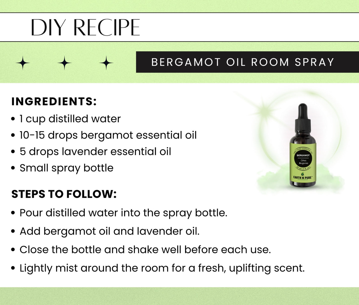 Earth N Pure Bergamot Oil – Pure Bergamot Essential Oil for Skin, Hair & Aromatherapy