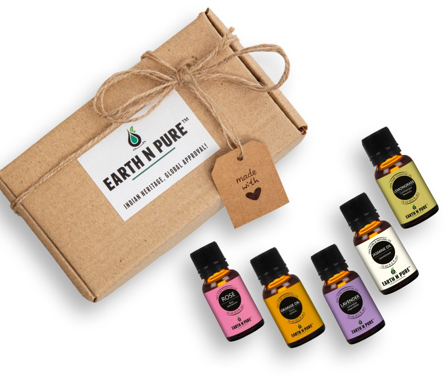 Lavender, Lemongrass, Jasmine, Rose &Orange Oil