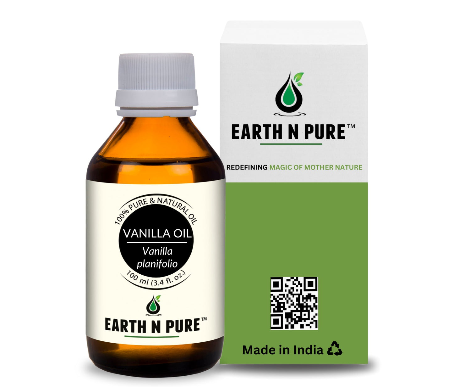 Earth N Pure Vanilla Essential Oil – Pure Aromatherapy Oil for Diffuser, Relaxation & Skin Care