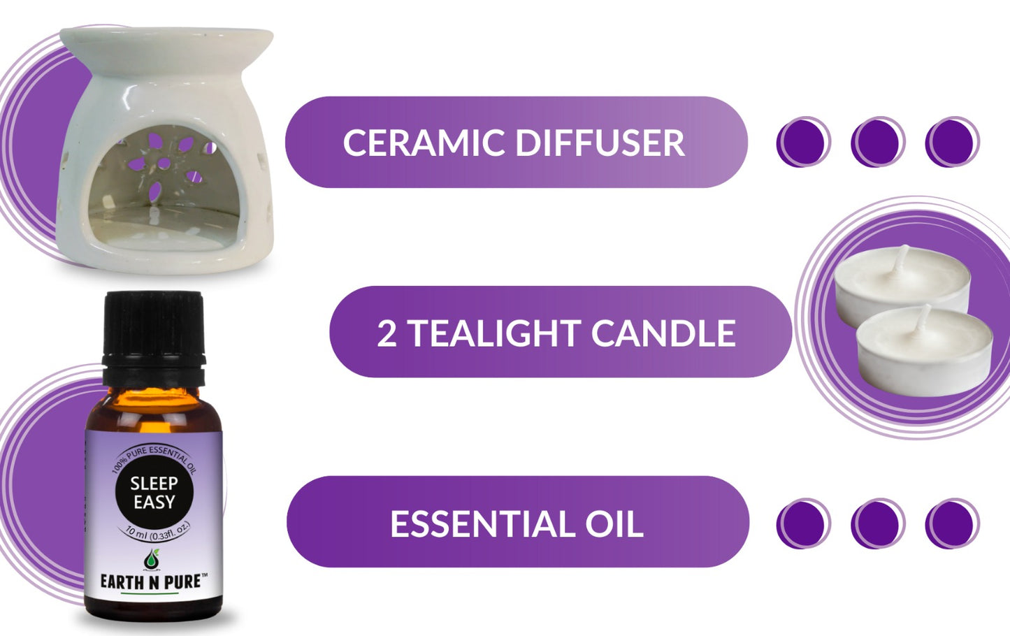 Diffuser Burner with 10ML Sleep Easy Oil Blend