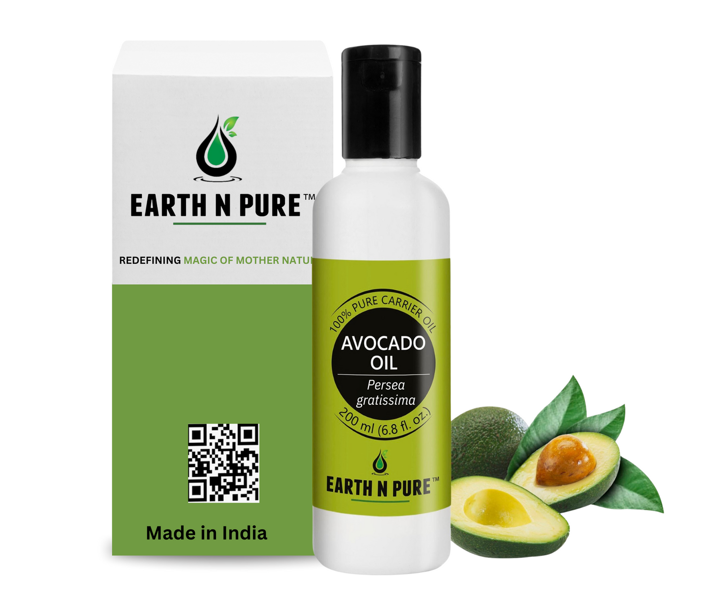 Earth n Pure Avocado Oil for Deep Skin and Hair Nourishment