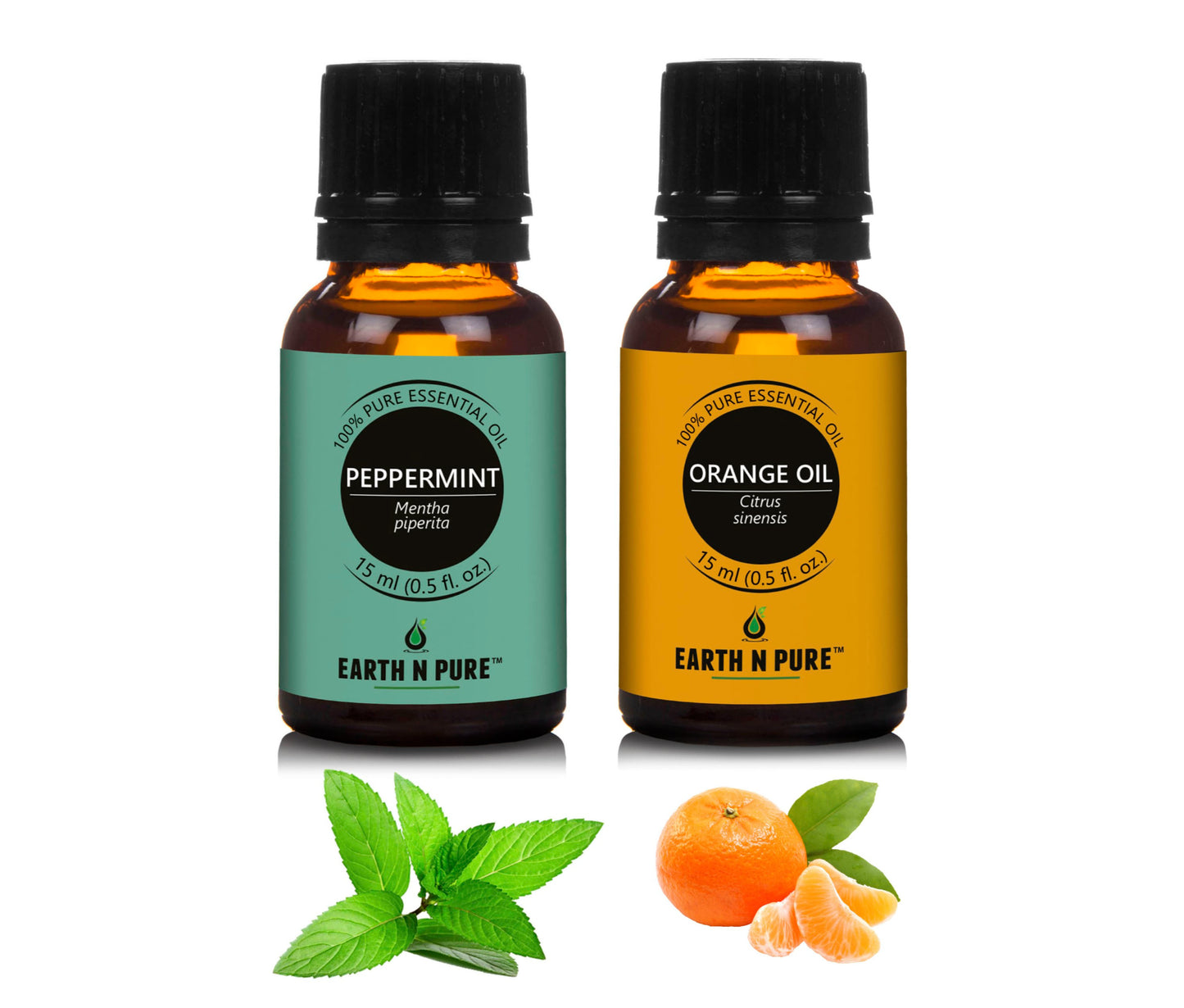 Earth N Pure Orange & Peppermint Essential Oil Pack of 2 – Pure Aromatherapy Oils
