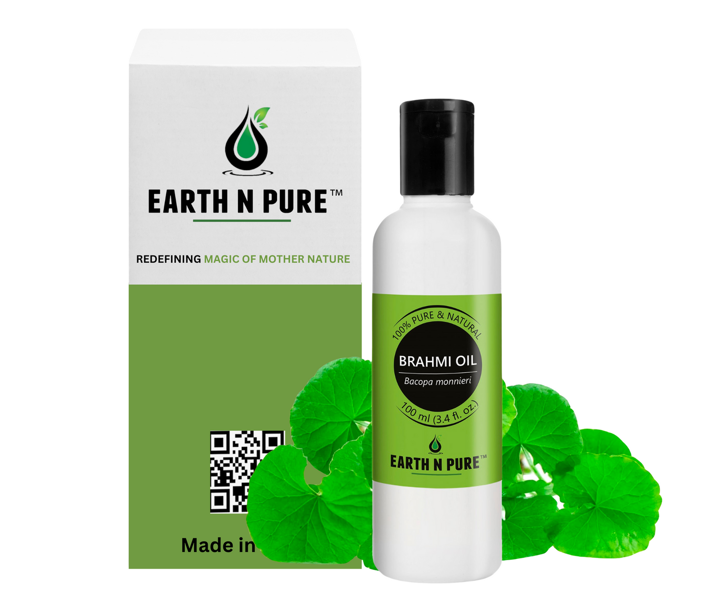 Earth N Pure Brahmi Oil – Pure Oil for Hair Growth & Scalp Care Oil
