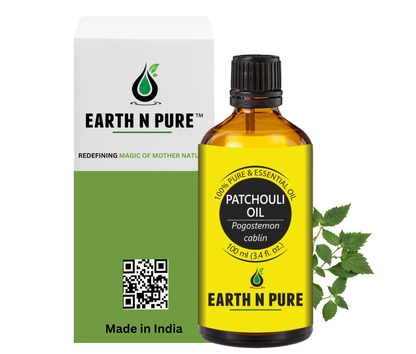 Earth N Pure Patchouli Essential Oil – 100% Pure & Natural Patchouli Oil for Aromatherapy, Diffusers & Skincare