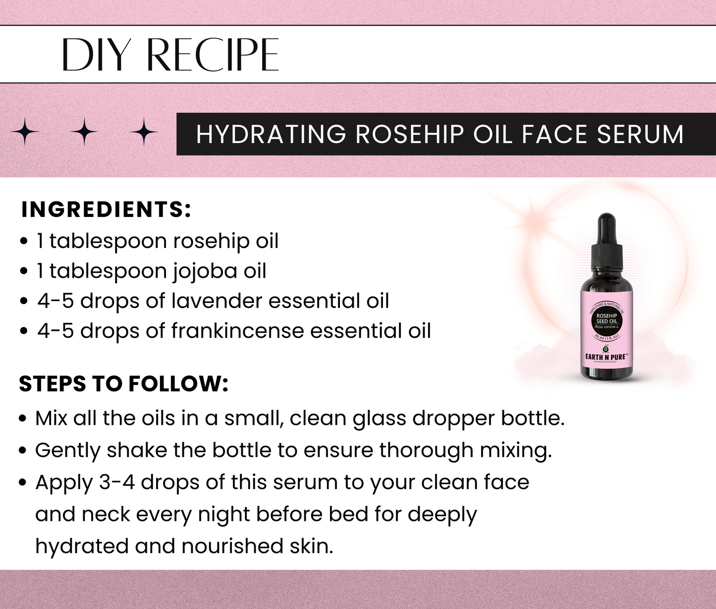 Earth N Pure 100% Pure Rosehip Oil for Glowing Skin & Hair Care