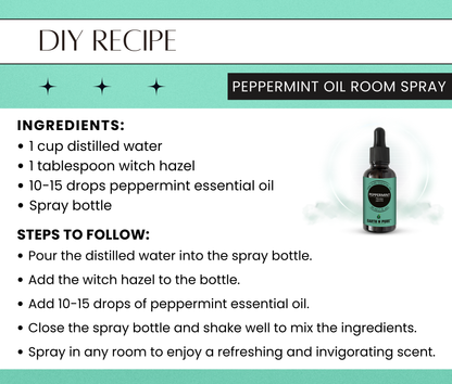 Earth N Pure Peppermint Oil | 100% Pure Essential Oil for Skin, Hair & Aromatherapy