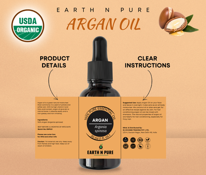 Earth n Pure Argan Oil for Hair & Skin Nourishment