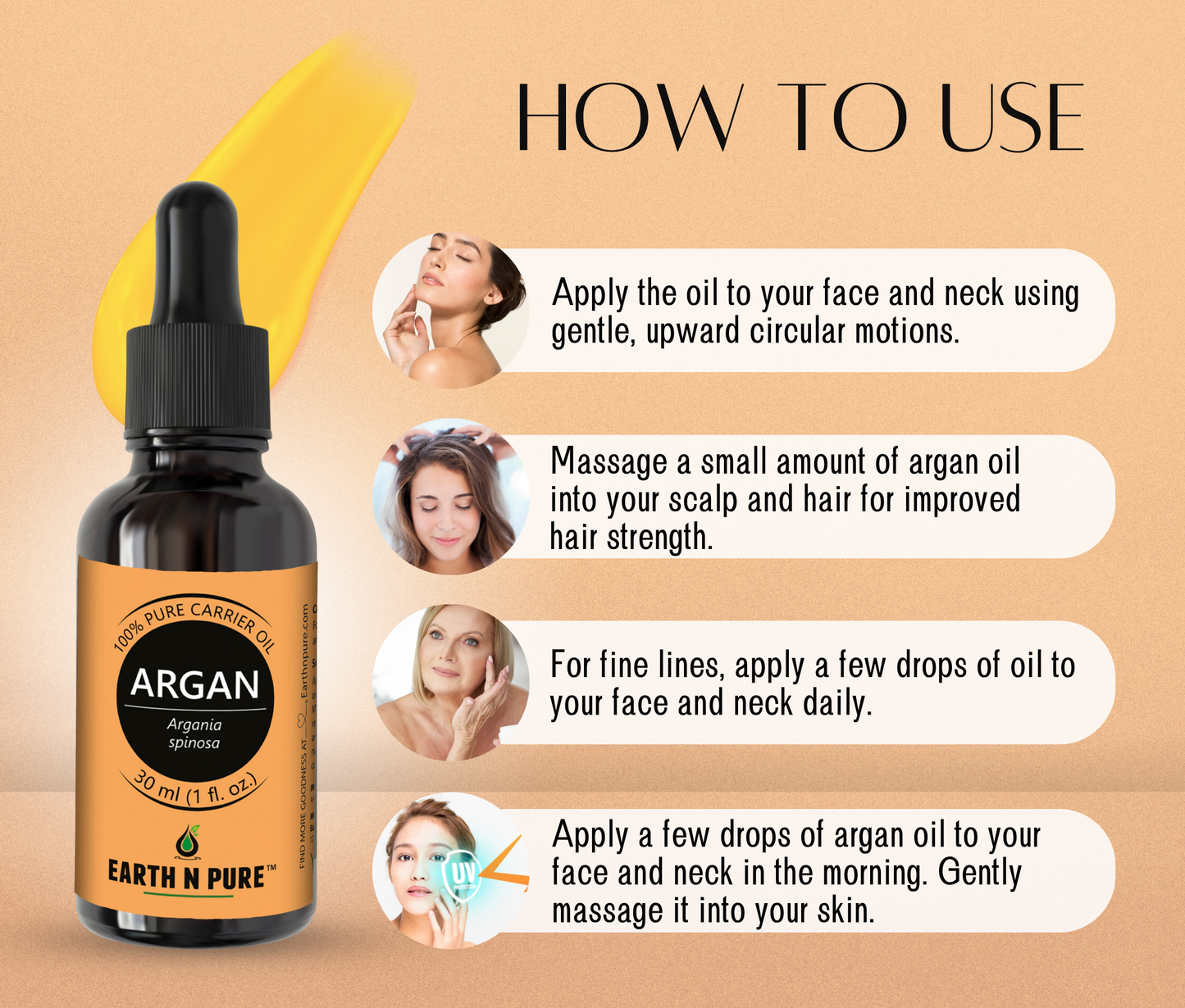 Earth n Pure Argan Oil for Hair & Skin Nourishment