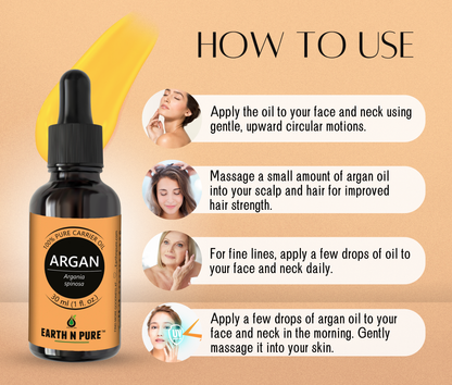 Earth n Pure Argan Oil for Hair & Skin Nourishment