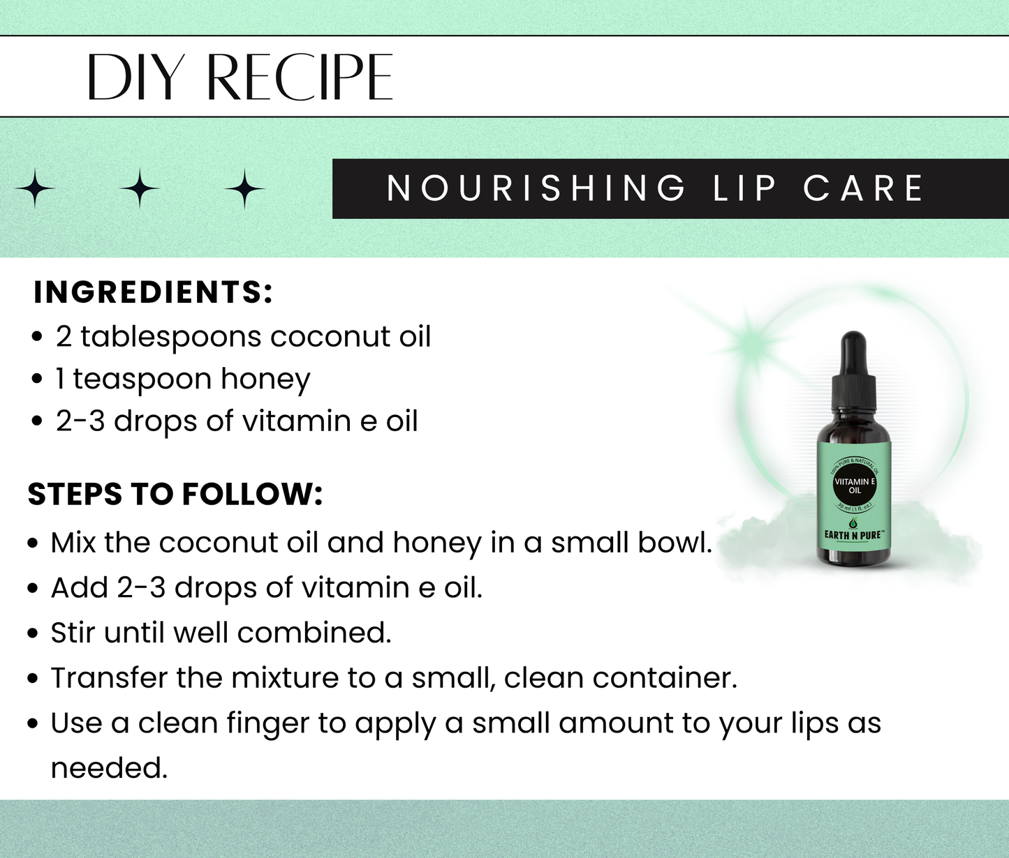 Earth N Pure Vitamin E Oil – 100% Pure & Natural Skin and Hair Care Oil