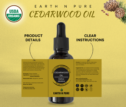 Earth n Pure Cedarwood Oil for Hair & Scalp Care