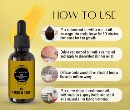 Earth n Pure Cedarwood Oil for Hair & Scalp Care