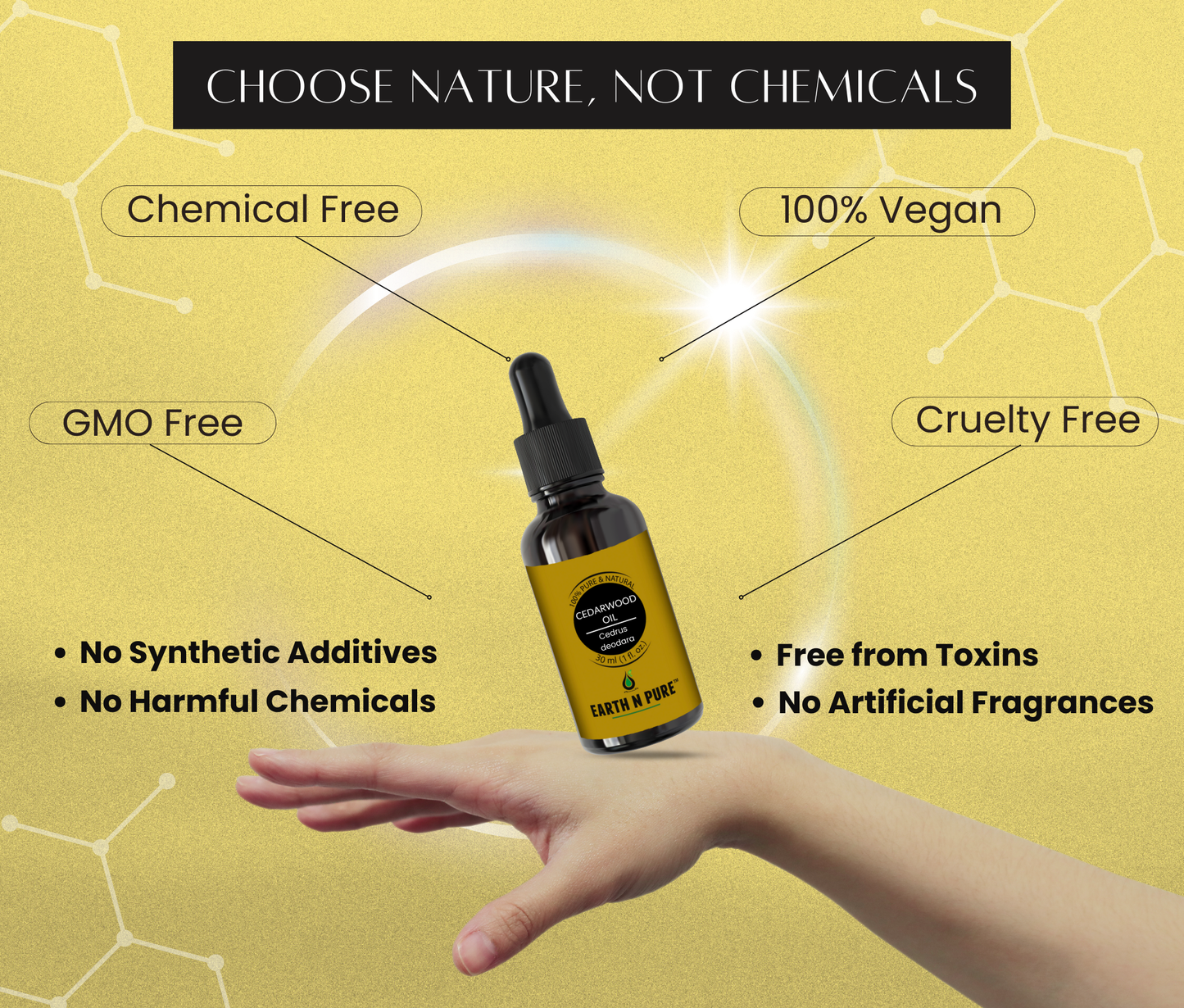 Earth n Pure Cedarwood Oil for Hair & Scalp Care