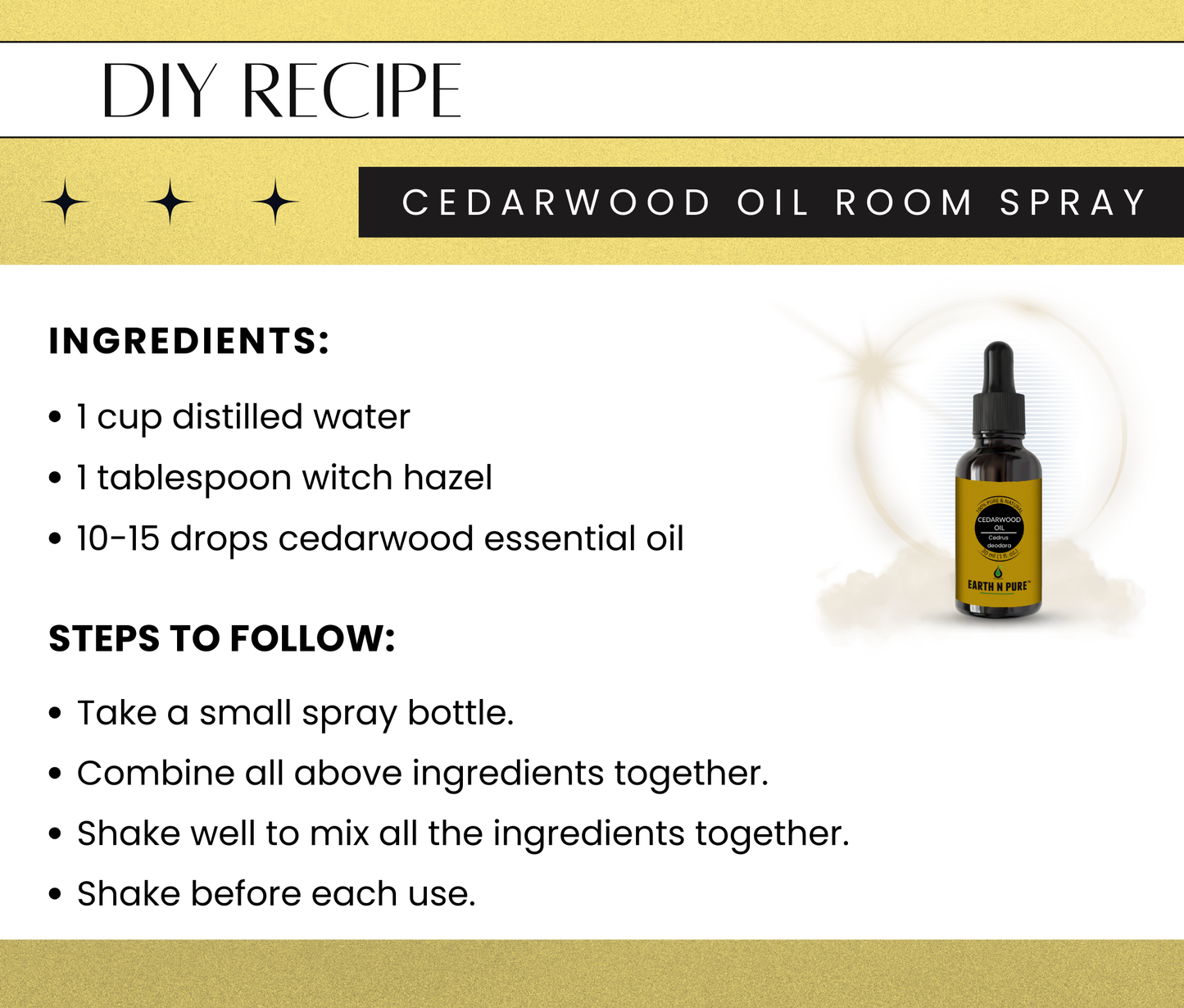 Earth n Pure Cedarwood Oil for Hair & Scalp Care