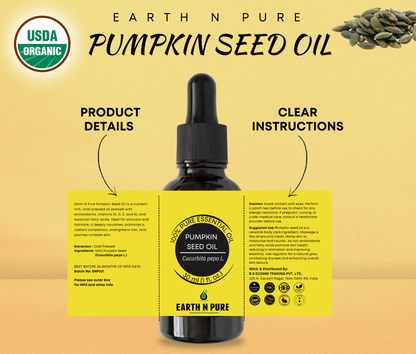 Earth N Pure Pumpkin Seed Oil Combo – Cold Pressed | Hair & Skin Care Oil