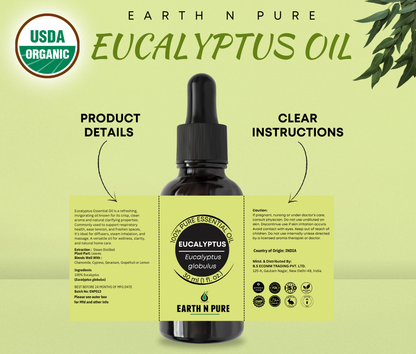 Earth N Pure Eucalyptus Oil – 100% Pure Natural Essential Oil