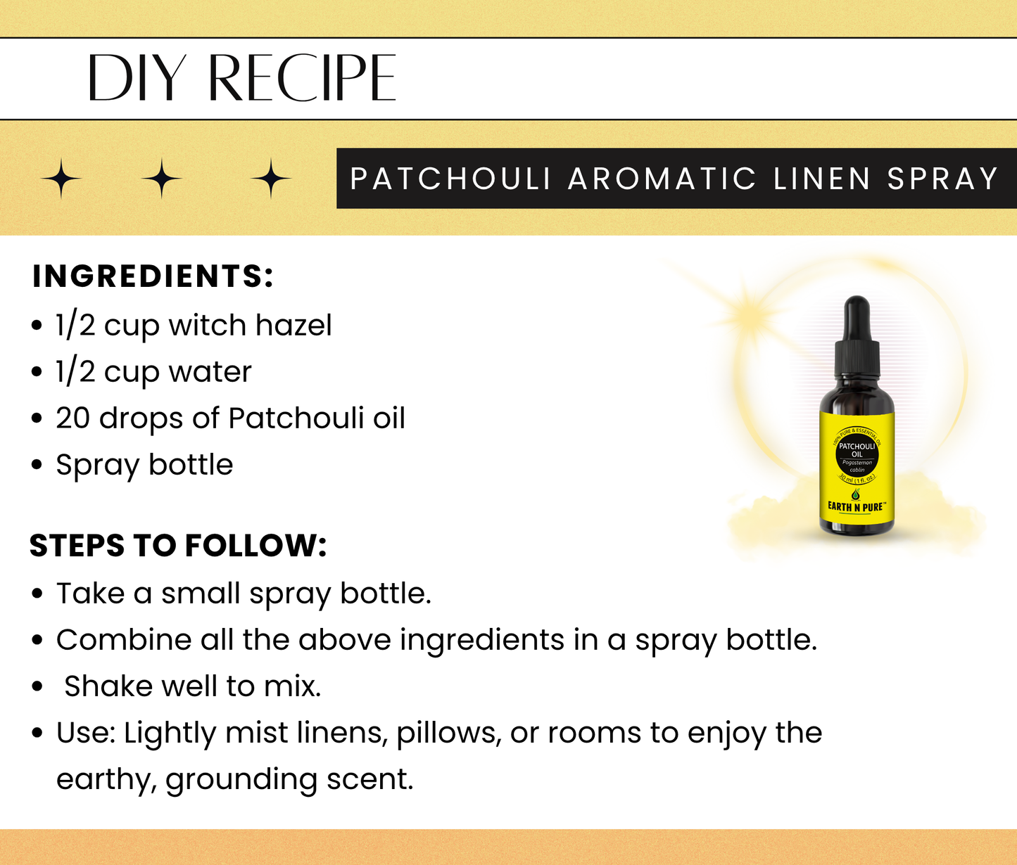 Earth n Pure Patchouli Oil for Relaxation and Skin Care