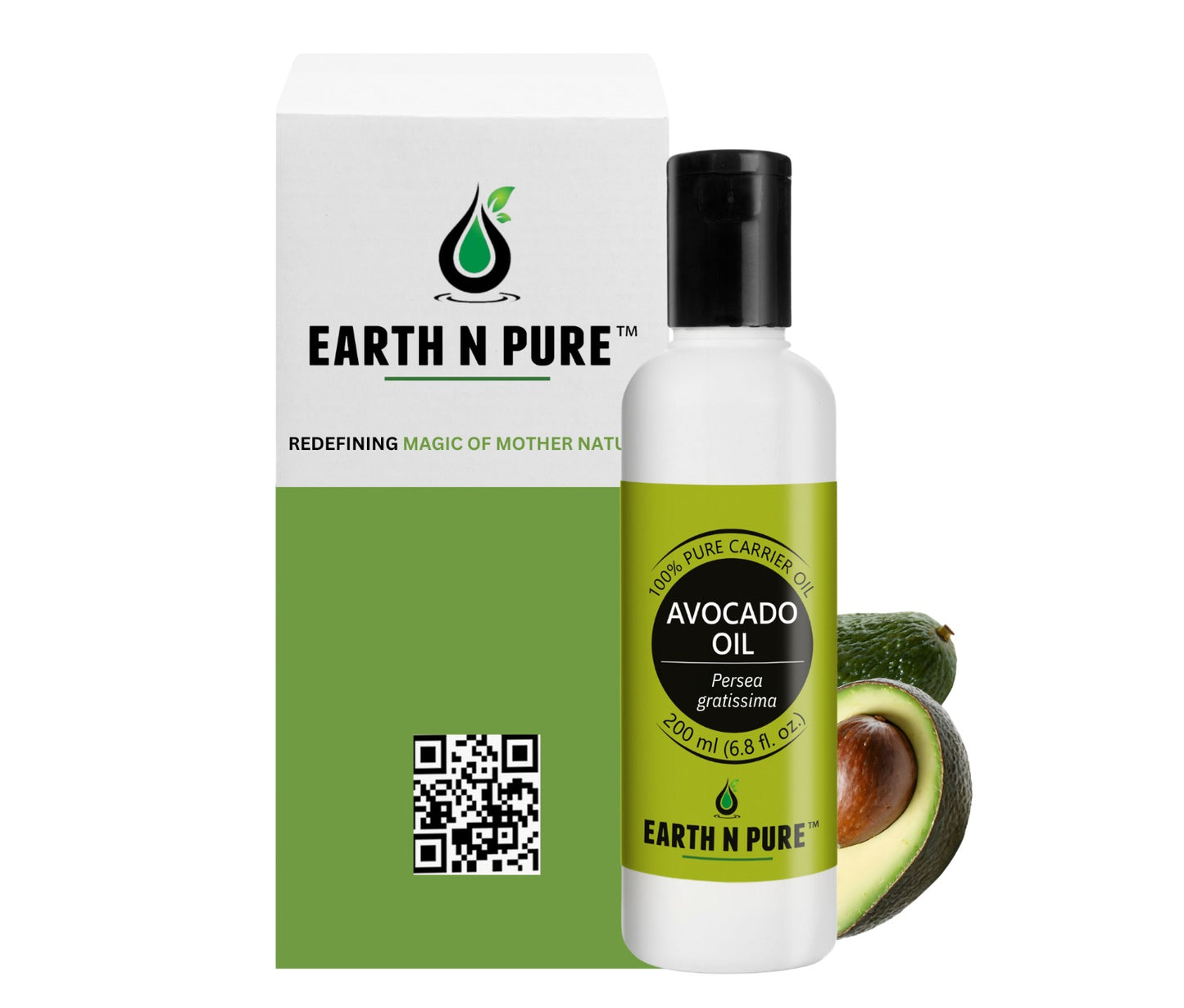 Earth n Pure Avocado Oil for Deep Skin and Hair Nourishment