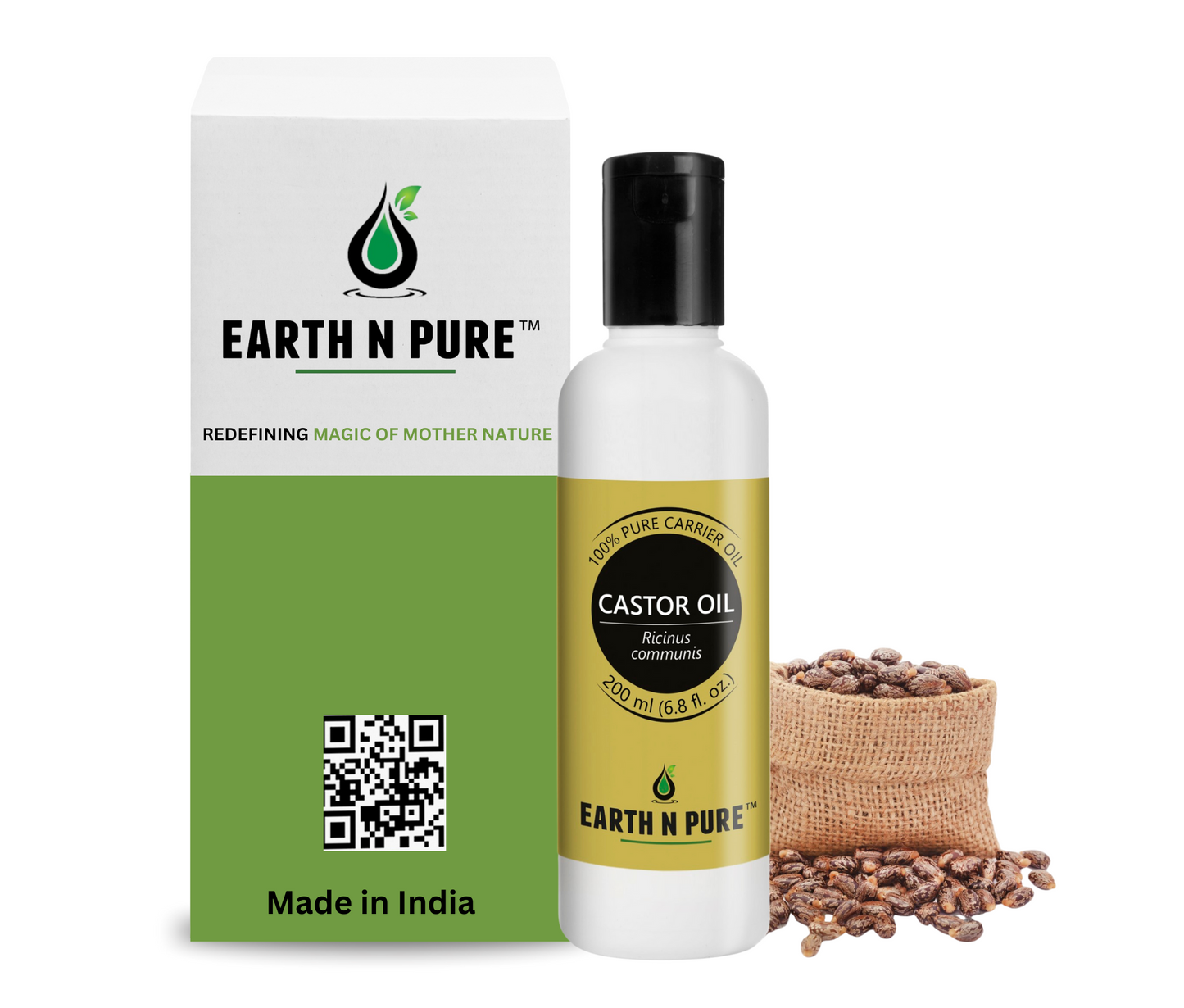 Earth n Pure Castor Oil for Hair Growth & Scalp Care