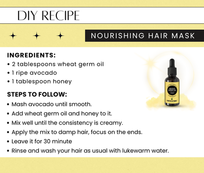 Earth N Pure Wheat Germ Oil – Cold Pressed, 100% Pure & Natural Skin and Hair Oil