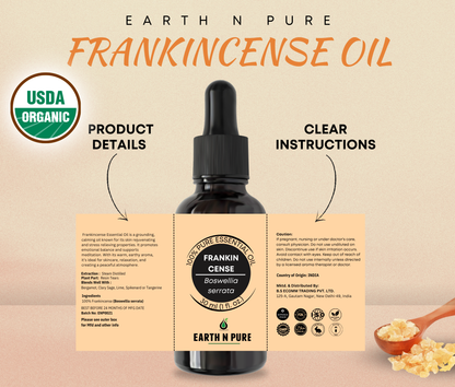 Earth N Pure Frankincense Oil – Pure Essential Oil for Skin, Hair & Wellness