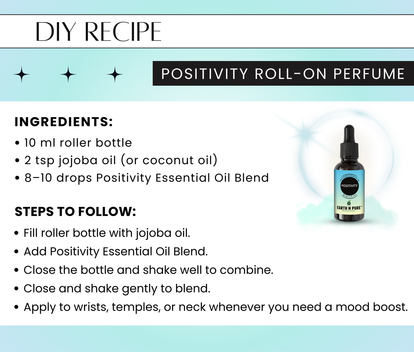 Earth n Pure Positivity Oil for Mood Uplift and Relaxation