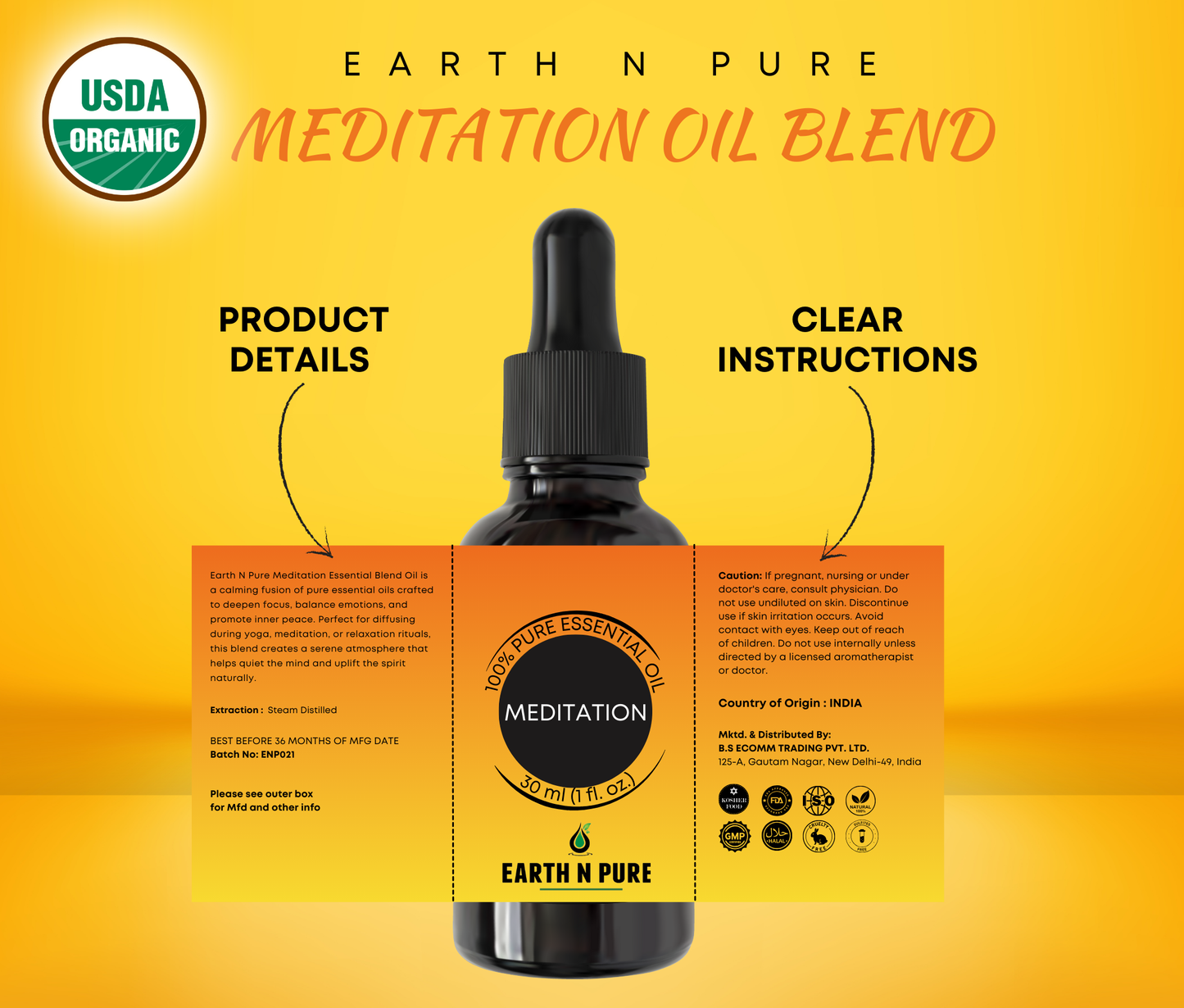 Earth n Pure Meditation Oil for Relaxation & Focus
