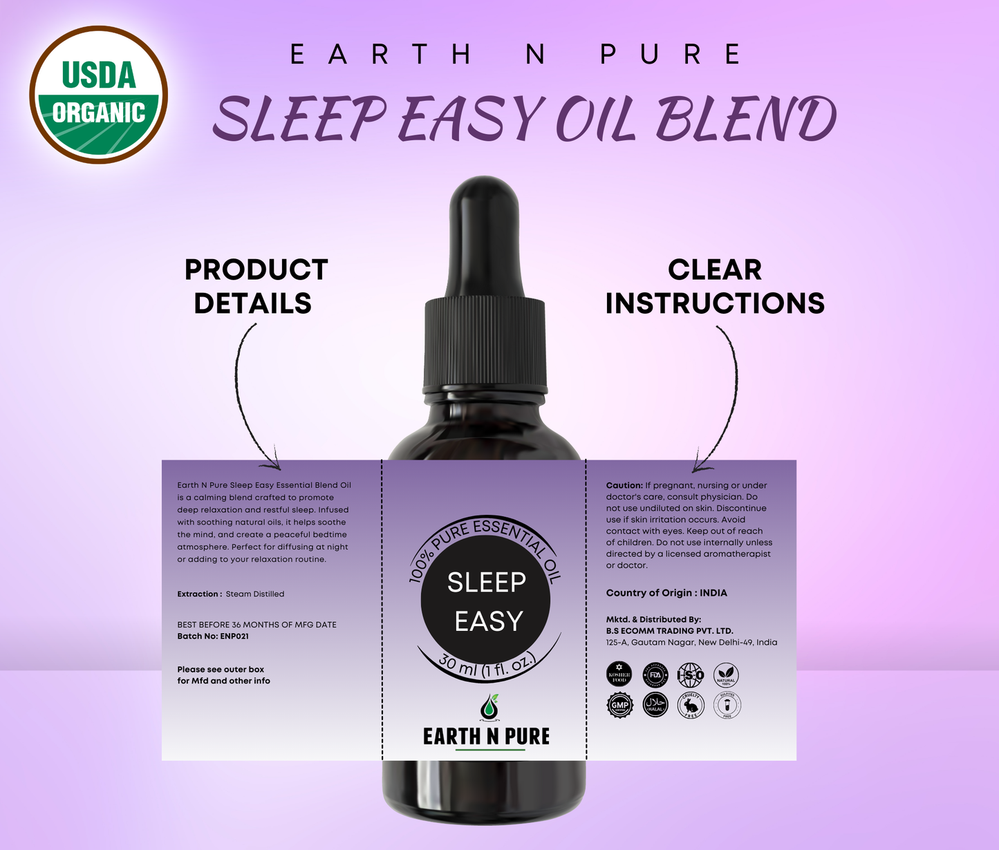 Earth N Pure Sleep Easy Essential Oil Blend