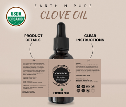 Earth n Pure Clove Oil for Aromatherapy & Wellness