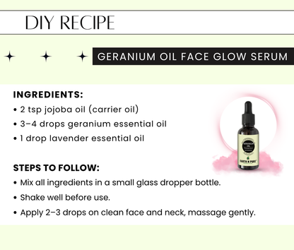 Earth n Pure Geranium Oil for Healthy Skin Glow