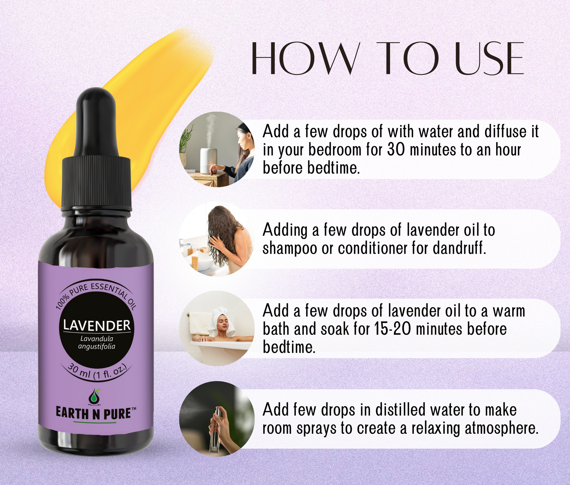 Earth N Pure Lavender Oil for skincare and haircare