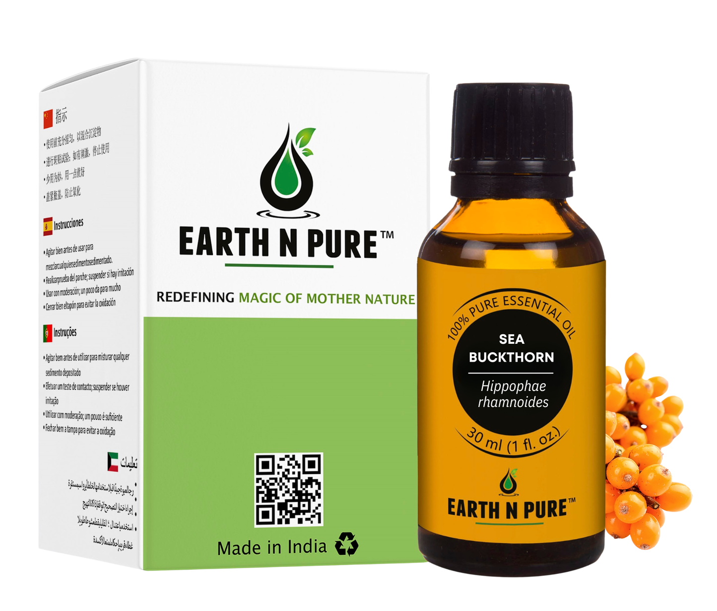 Earth n Pure Sea Buckthorn Oil for Glowing, Healthy Skin