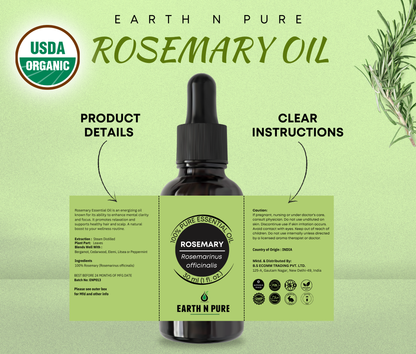 Earth N Pure Rosemary Oil – Hair Growth, Skin & Aromatherapy Benefits