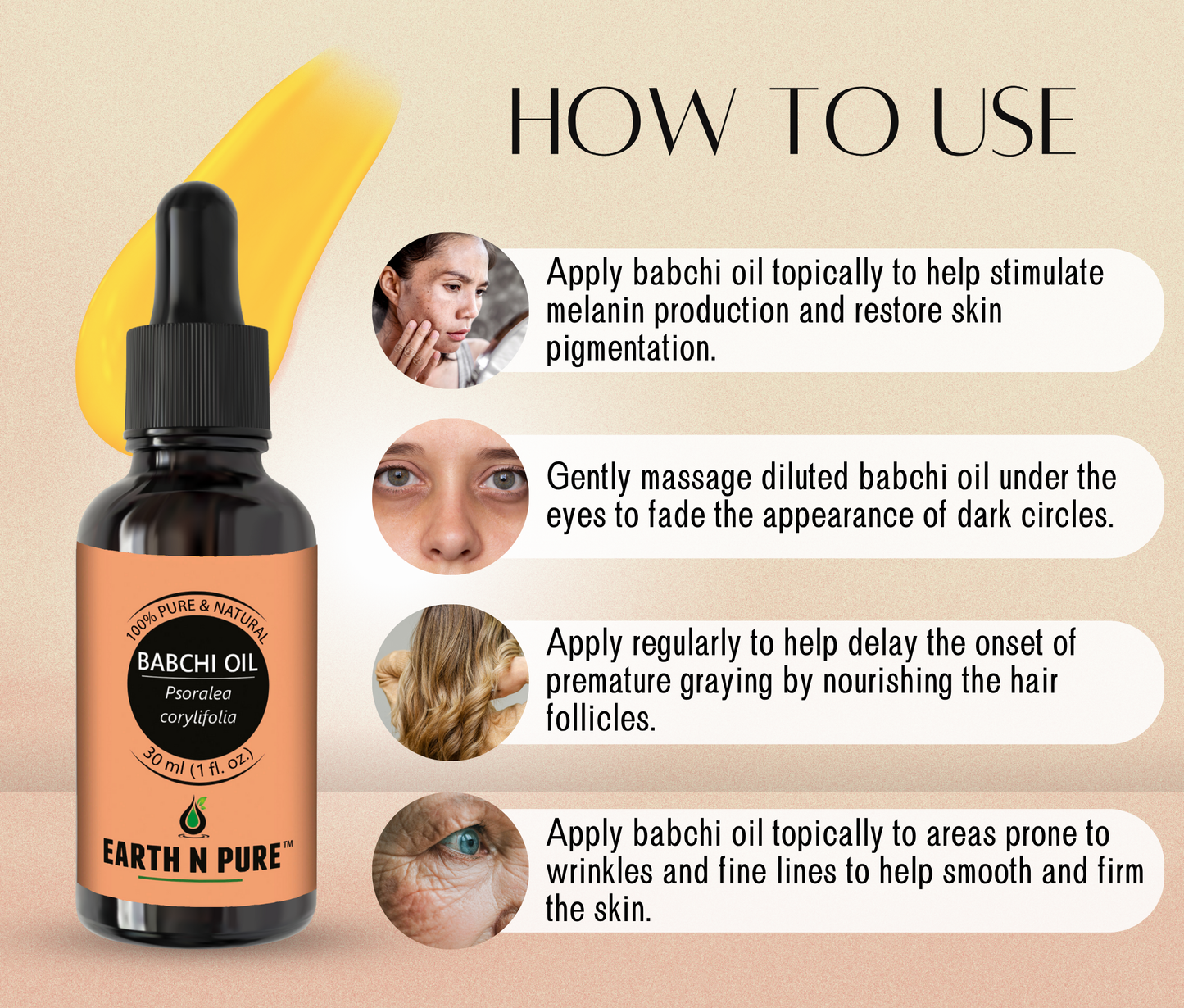 Earth N Pure 100% Pure Babchi Oil – Cold Pressed Herbal Oil