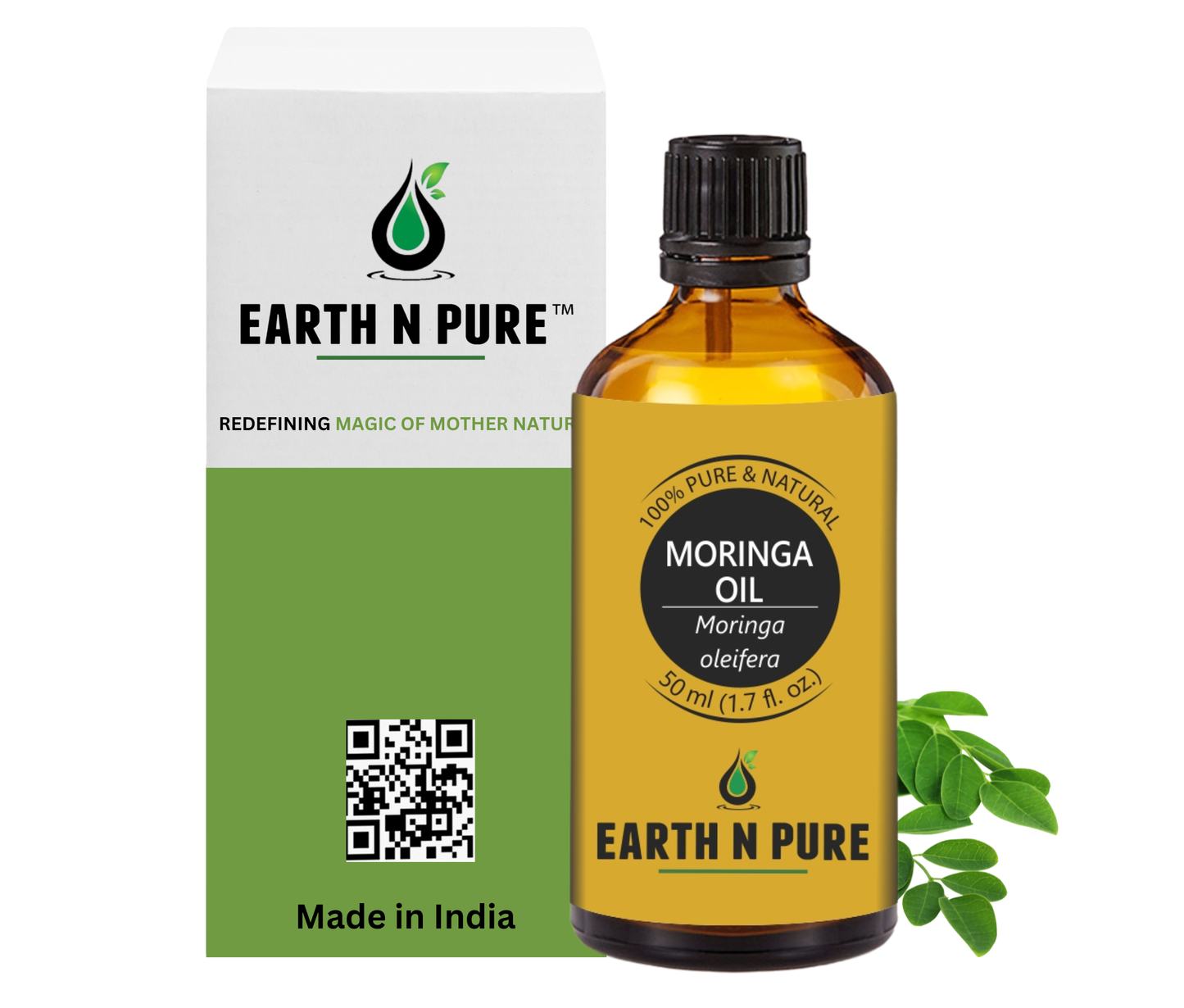 Earth n Pure Moringa Oil for Healthy Skin & Hair
