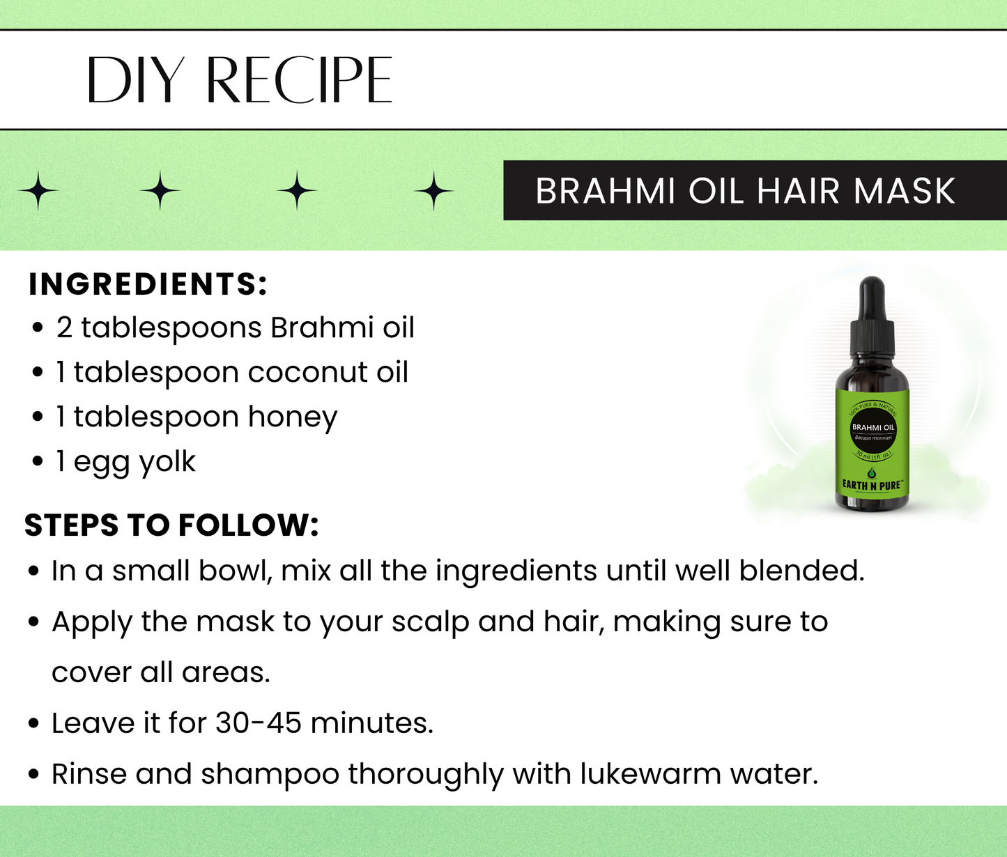 Earth N Pure Brahmi Oil – Pure Oil for Hair Growth & Scalp Care Oil