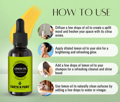Earth n Pure Lemon Oil for Bright Skin Care