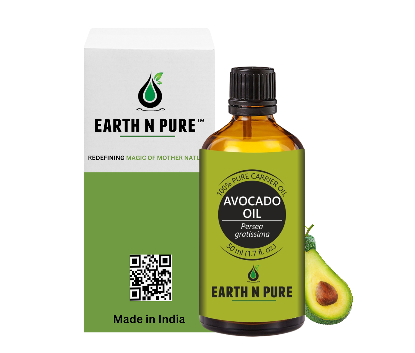 Earth n Pure Avocado Oil for Deep Skin and Hair Nourishment