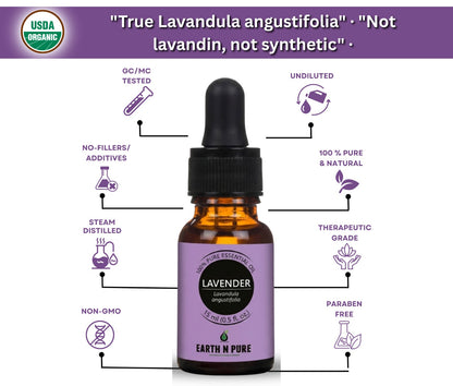 Earth N Pure Lavender Oil Pack of 2 for Calm and Relaxation