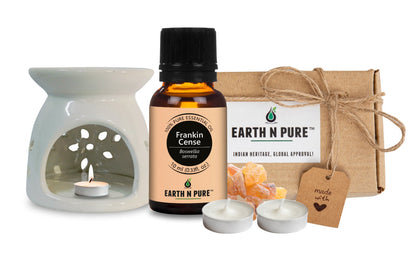 Earth N Pure Frankincense Essential Oil 10ml with Diffuser Set – Aromatherapy & Wellness