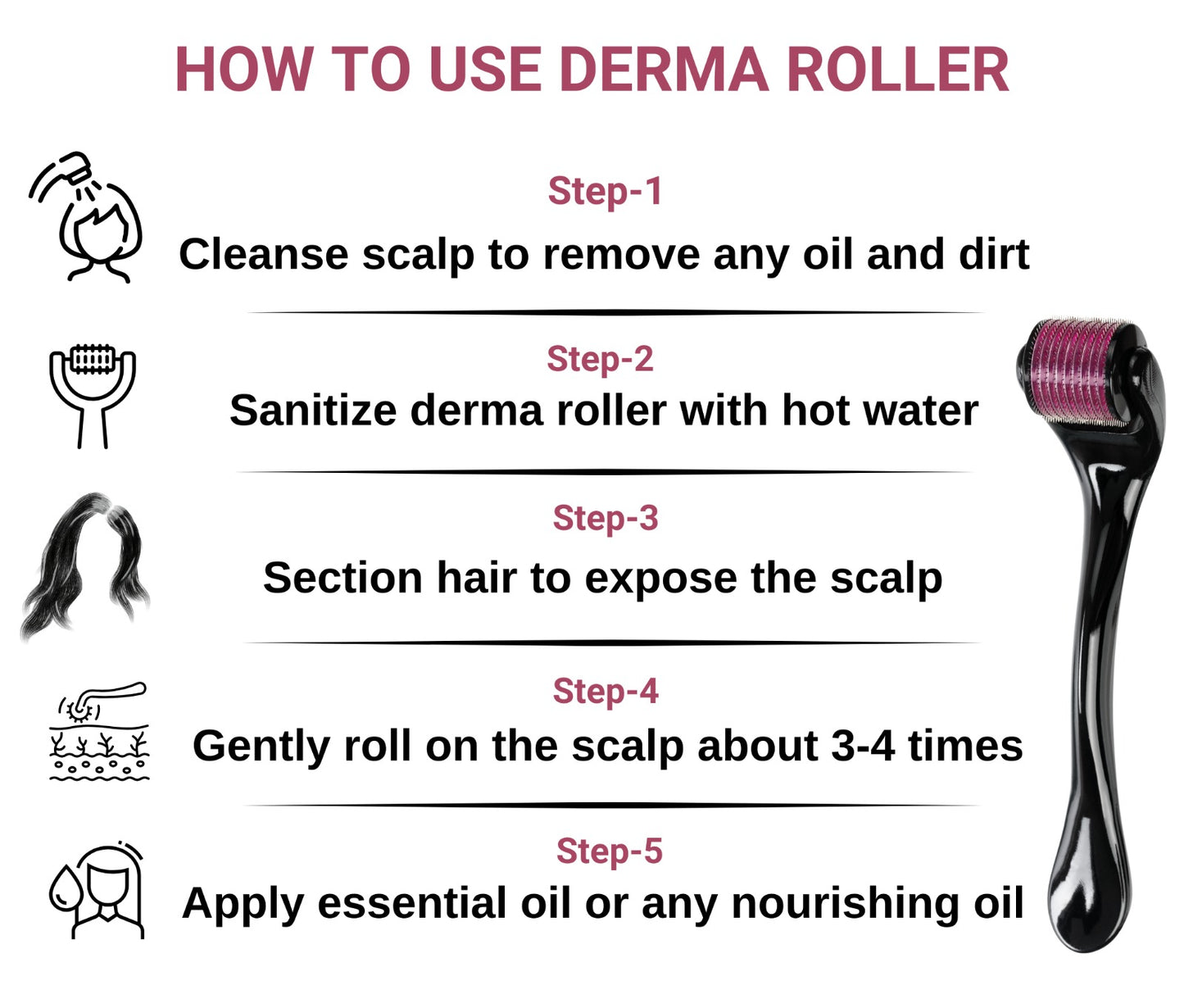 Rosemary Oil 15 ml & Derma Roller For Hairfall Control & Hair Growth.